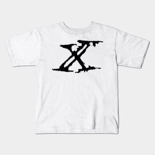 Dark and Gritty letter X from the alphabet Kids T-Shirt